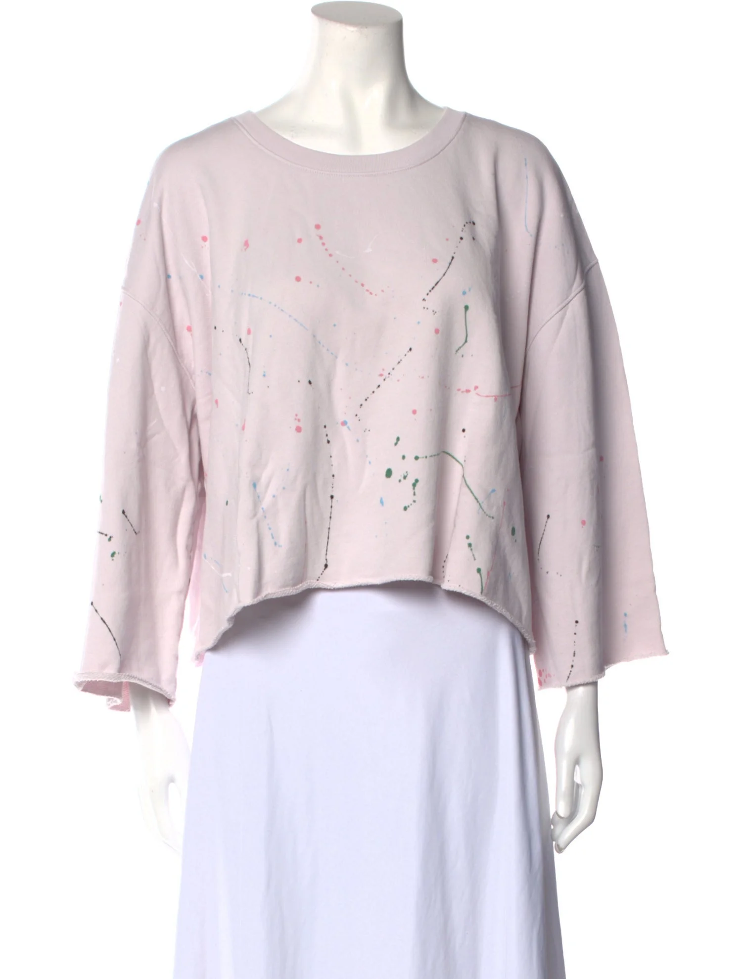 ATM Anthony Thomas MelilloBateau Neckline Three-Quarter Sleeve Crop Top w/ Tags