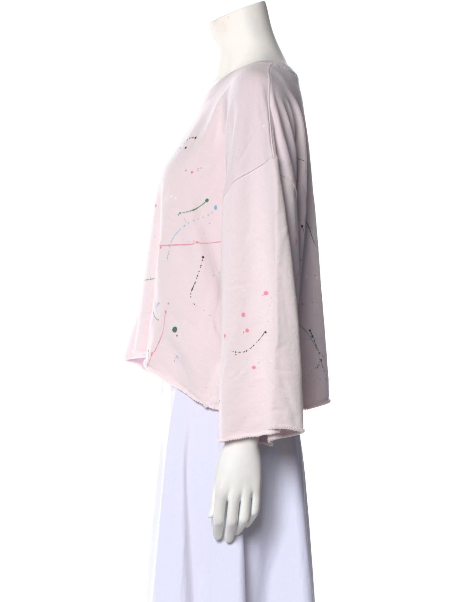 ATM Anthony Thomas MelilloBateau Neckline Three-Quarter Sleeve Crop Top w/ Tags