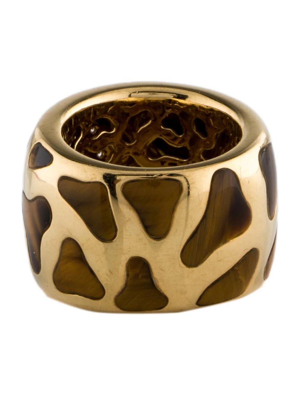 Roberto Coin18K Diamond & Tiger’s Eye Quartz Animalier Giraffe Cocktail Ring 4 Roberto Coin18K Diamond & Tiger’s Eye Quartz Animalier Giraffe Cocktail Ring