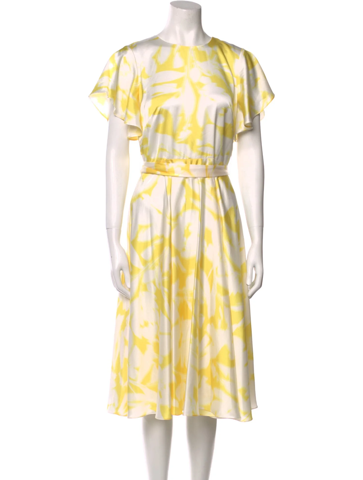 Monique LhuillierPrinted Midi Length Dress w/ Tags