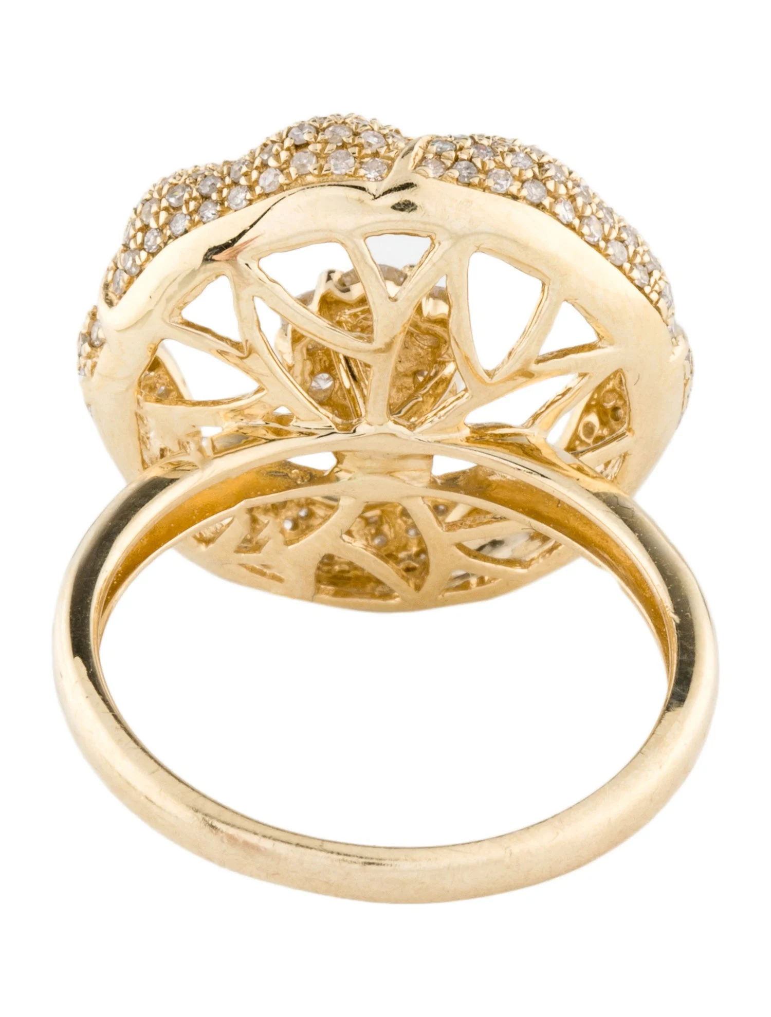 Ring14K Diamond Flower Cocktail Ring