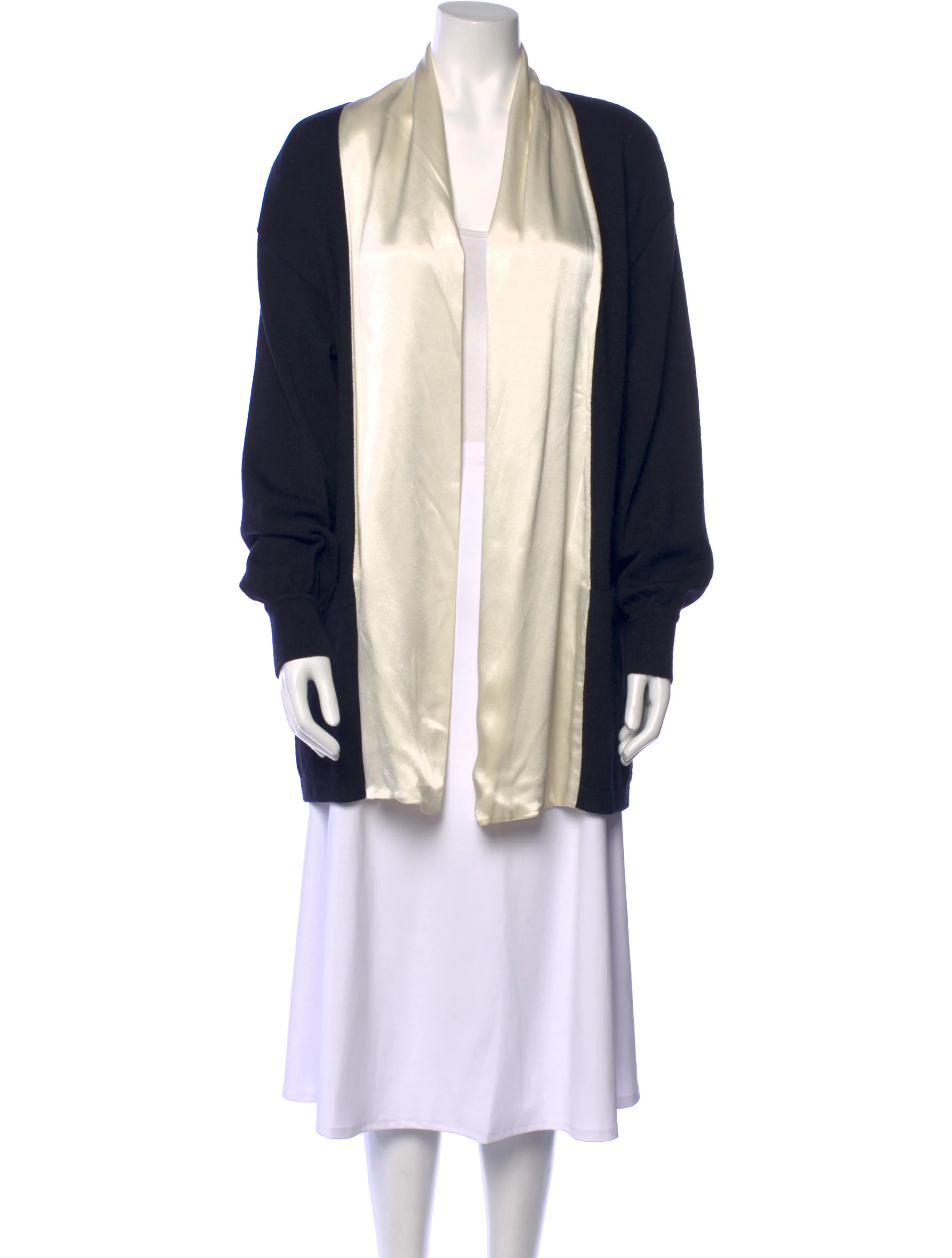 EscadaColorblock Pattern Open Front Sweater