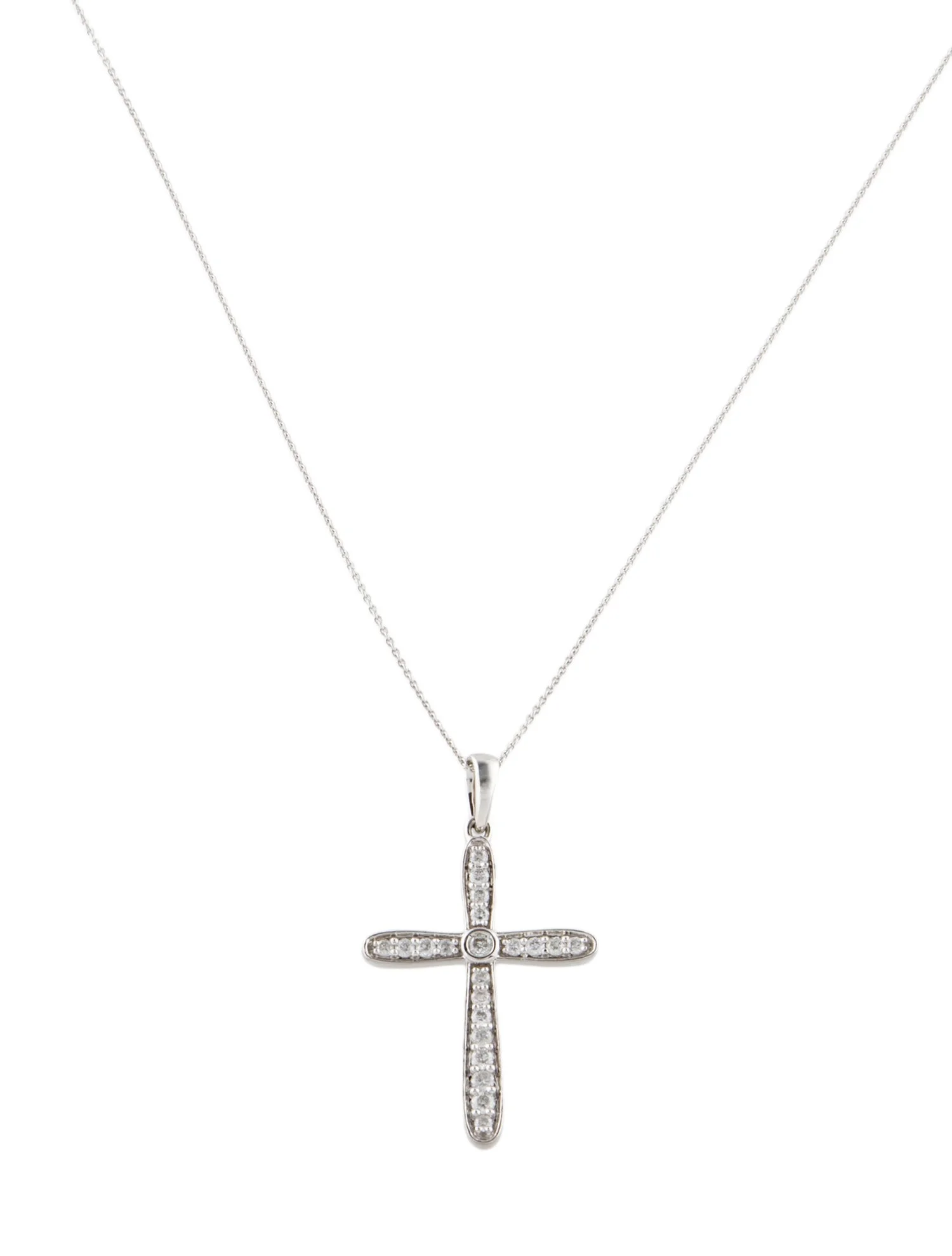 Necklace14K Diamond Cross Pendant Necklace
