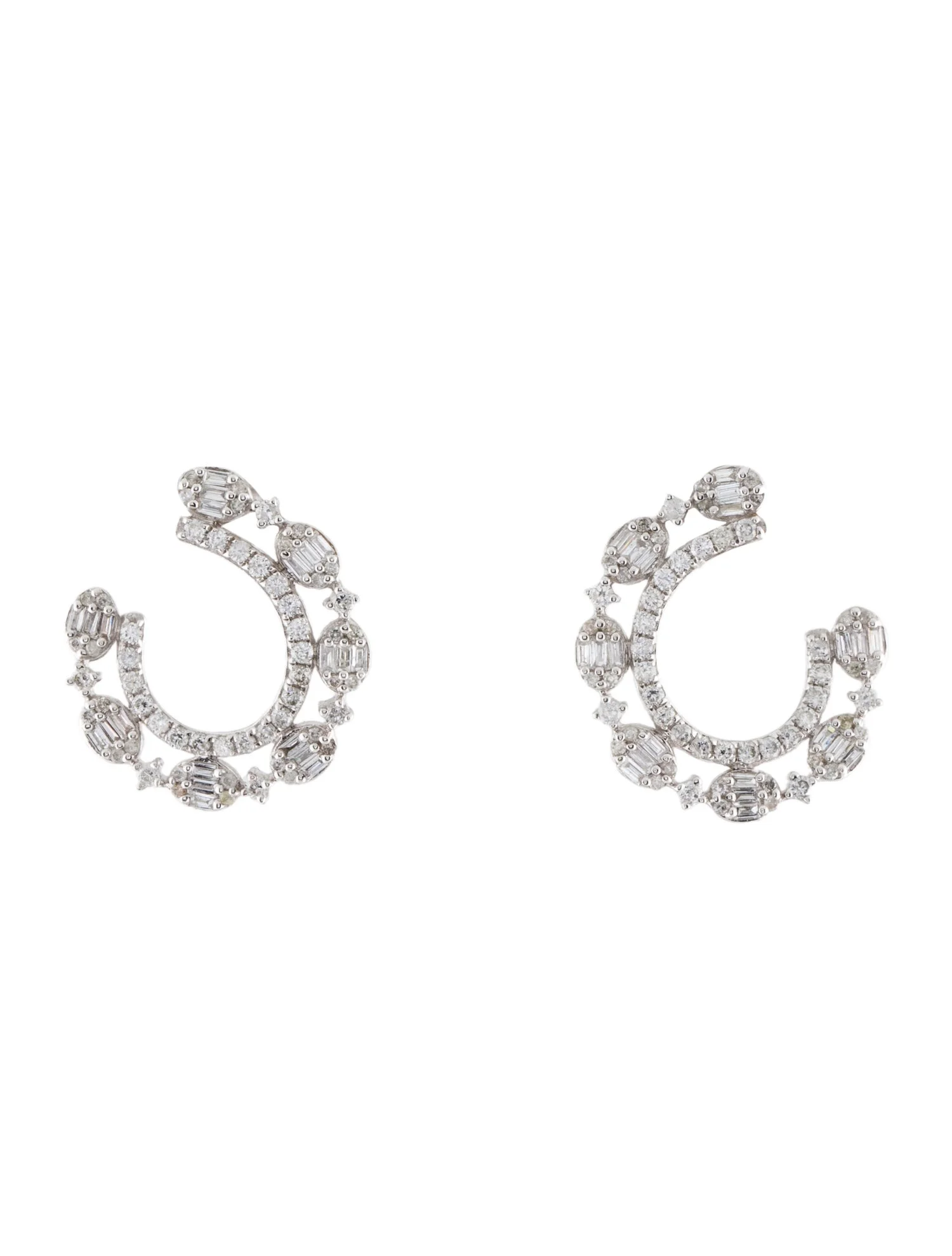 Earrings14K Diamond Hoop Earrings