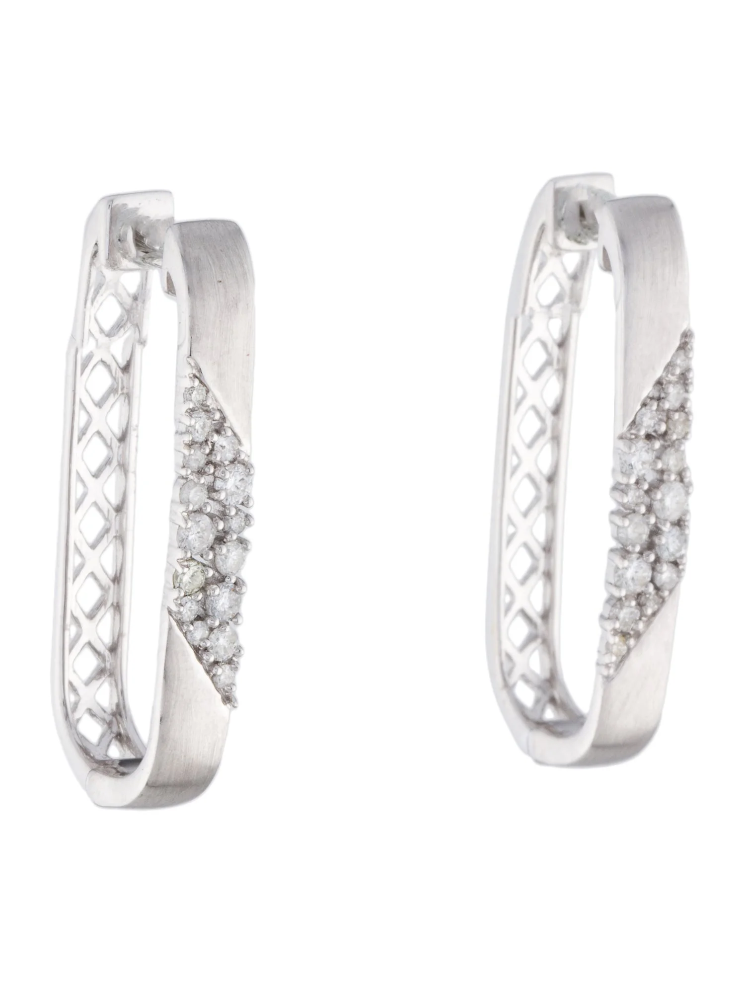 Earrings14K Diamond Hoop Earrings