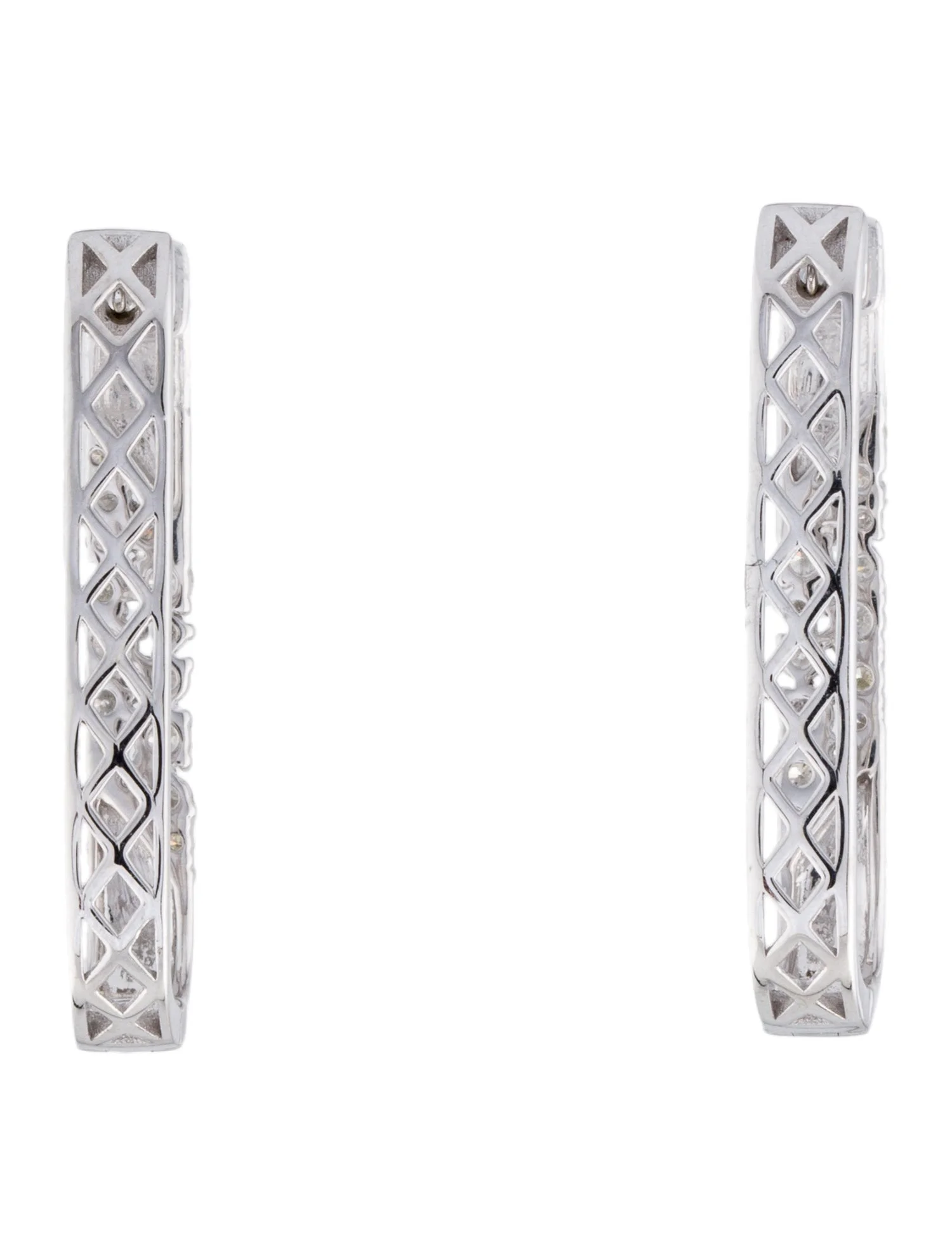 Earrings14K Diamond Hoop Earrings 3 Earrings14K Diamond Hoop Earrings