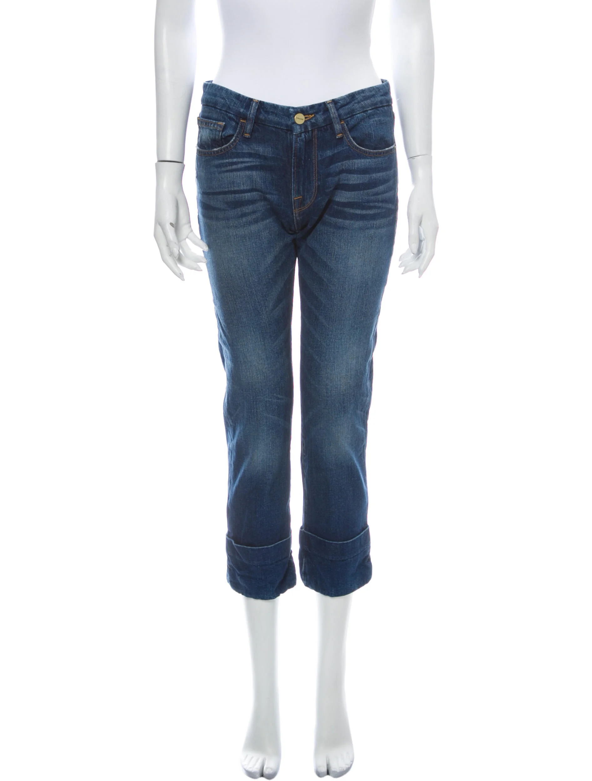 FRAMEMid-Rise Straight Leg Jeans