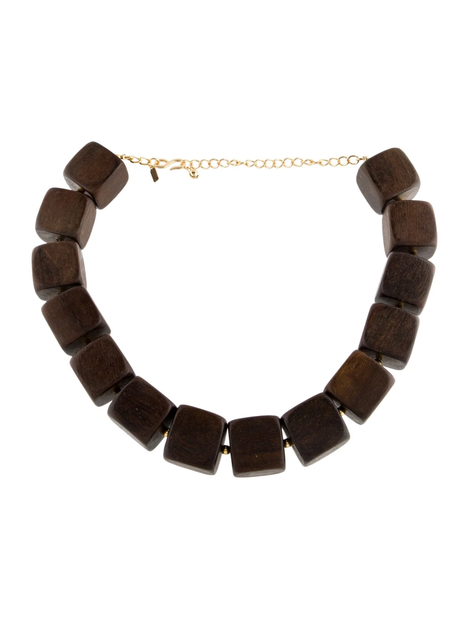 Kenneth Jay LaneWood Beaded Collar Necklace