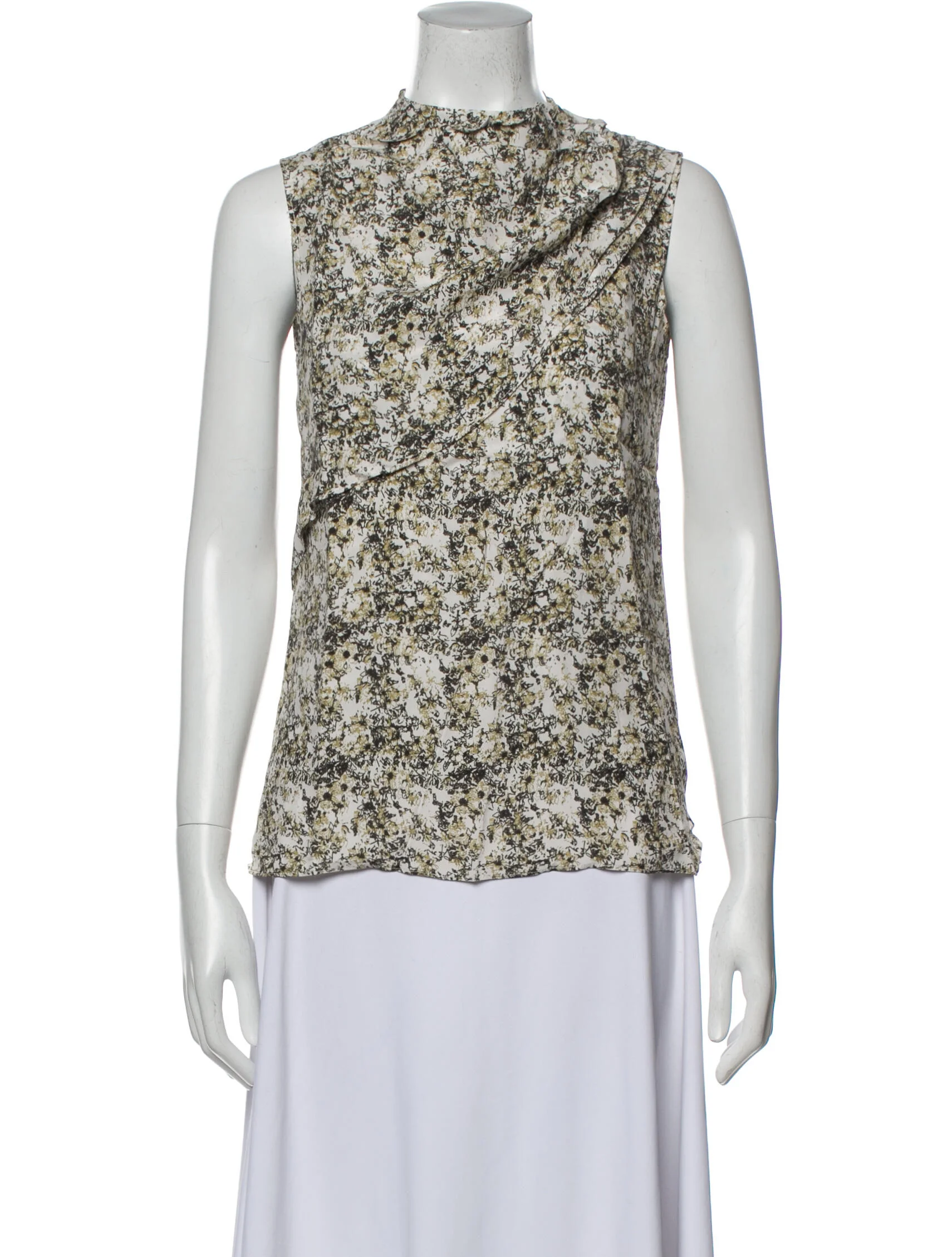 Totokaelo ArchiveFloral Print Mock Neck Blouse