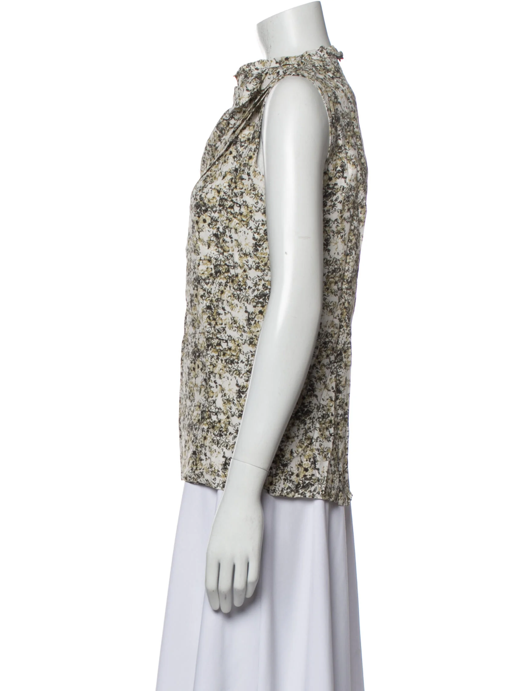 Totokaelo ArchiveFloral Print Mock Neck Blouse