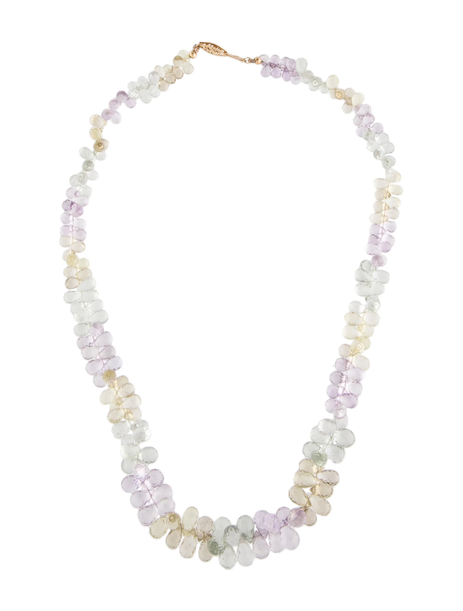 Necklace14K Multi-Gemstone Beaded Chain Necklace