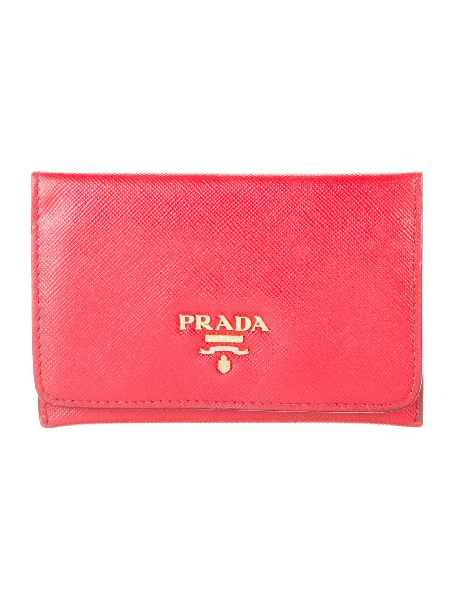 PradaSaffiano Metal Leather Card Holder